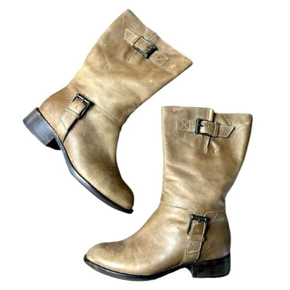 Cole Haan | Air Leora Mid Calf Leather Boots Sz 6.5 Pull On‎ - Picture 1 of 10